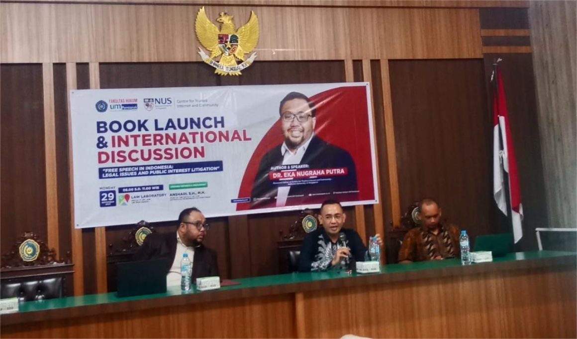 Launching buku dan diskusi internasional di Lab Hukum FH UM Pontianak pada Senin, 29 September 2025.