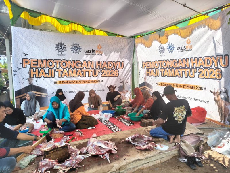Momen Bersejarah di Kalbar, KBIHU Muhammadiyah Perdana Laksanakan Pemotongan Hadyu Haji Tamattu